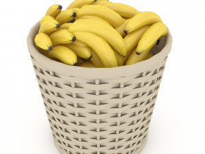 3d basket banana market sale 3D Model