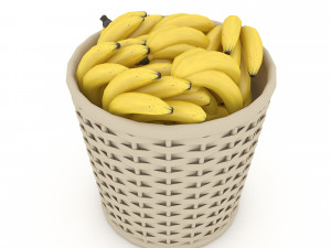 3d basket banana market sale 3D Model