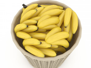 3d basket banana market sale 3D Model
