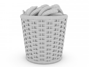 3d basket banana market sale 3D Model