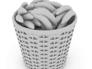 3d basket banana market sale 3D Model