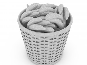3d basket banana market sale 3D Model