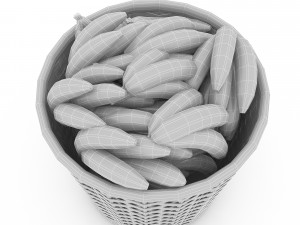 3d basket banana market sale 3D Model