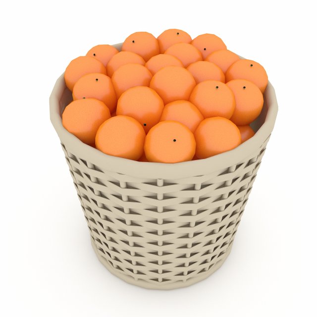 3d basket orange market sale Model 3D .c4d .max .obj .3ds .fbx .stl .blend 