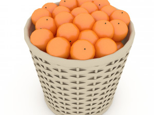 3d basket orange market sale 3D Model