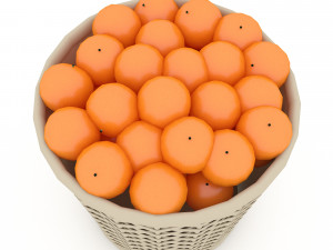 3d basket orange market sale Model 3D