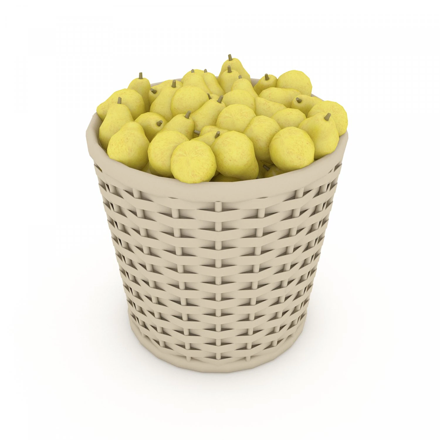basket pear market sale 3D Model .c4d .max .obj .3ds .fbx .stl .blend 