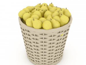 basket pear market sale 3D Model