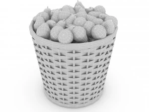 basket pear market sale 3D Model