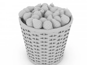 basket pear market sale 3D Model