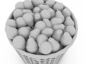 basket pear market sale 3D Model
