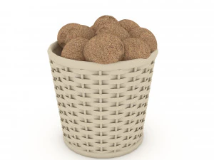 basket potato market sale 3D Model