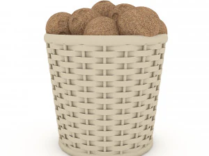 basket potato market sale 3D Model
