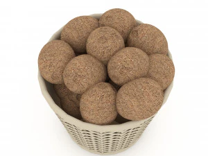basket potato market sale 3D Model