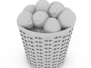basket potato market sale 3D Model