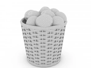 basket potato market sale 3D Model