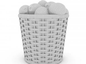 basket potato market sale 3D Model
