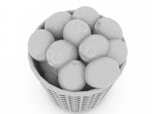 basket potato market sale 3D Model