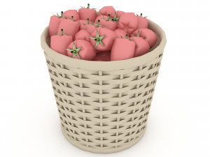 basket pepper market sale 3D Model