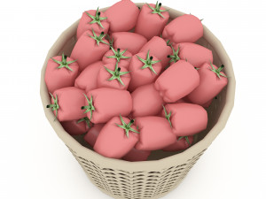 basket pepper market sale Modello 3D