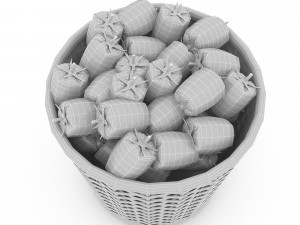 basket pepper market sale Modello 3D