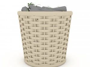 basket eggplant market sale 3D Model
