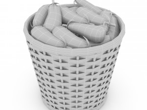 basket eggplant market sale 3D Модель