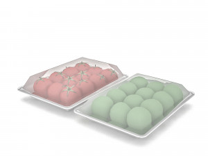 sale of packaged tomatoes 3D 模型