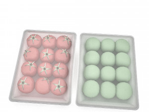 sale of packaged tomatoes 3D 模型