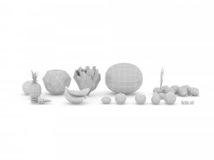 mixed fruit and vegetable varieties 3D Model