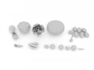 mixed fruit and vegetable varieties 3D Model