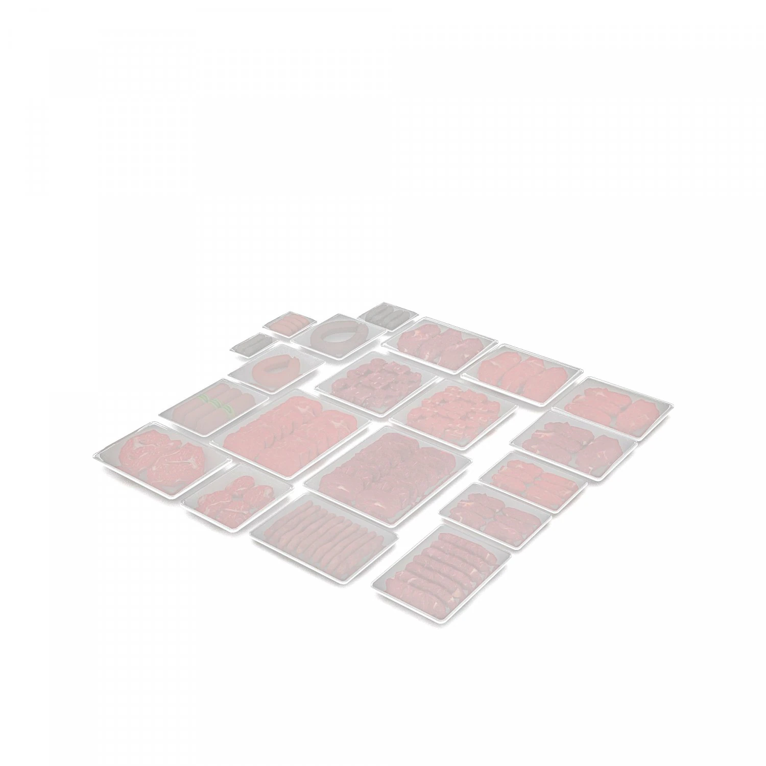 packaged meat and sausage varieties 3D Model .c4d .max .obj .3ds .fbx .stl .blend 