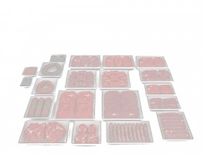 packaged meat and sausage varieties 3D Модель