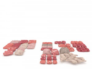 meat and sausage varieties 3D Model
