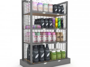 stand de march&eacute; de produits cosm&eacute;tiques 02 Modèle 3D