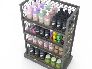 cosmetic product market stand 02 3D Model