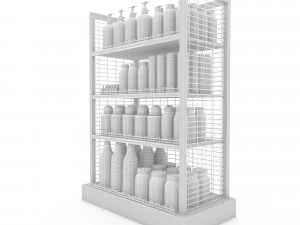 cosmetic product market stand 02 3D Model
