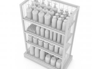 cosmetic product market stand 02 3D 모델