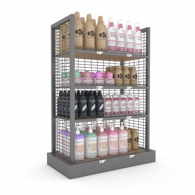 cosmetic product market stand 03 3D Model .c4d .max .obj .3ds .fbx .stl .blend 
