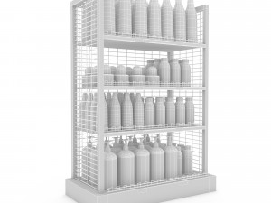 cosmetic product market stand 03 3D Model