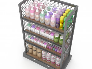 cosmetic product market stand 04 3D 模型