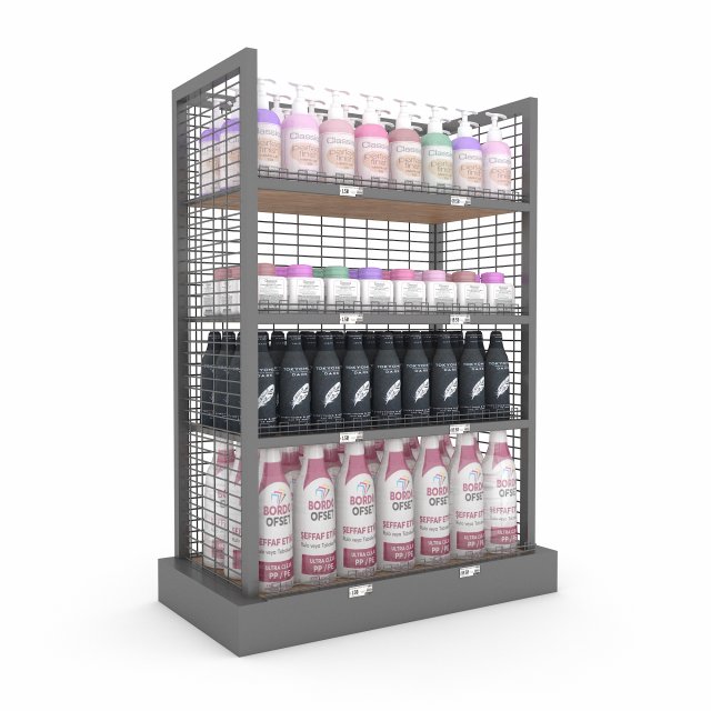 cosmetic product market stand 05 3D Model .c4d .max .obj .3ds .fbx .stl .blend