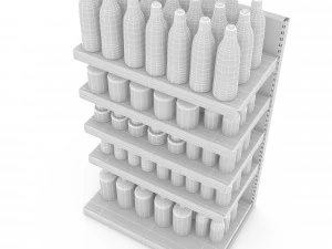 化粧品マーケットスタンド07 3Dモデル