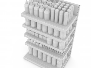 cosmetic product market stand 08 3D Model