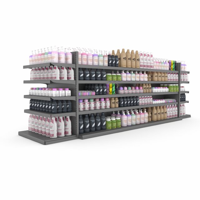 cosmetic product market stand 10 3D Model .c4d .max .obj .3ds .fbx .stl .blend