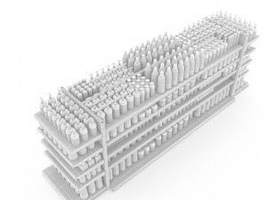 cosmetic product market stand 10 3D Model