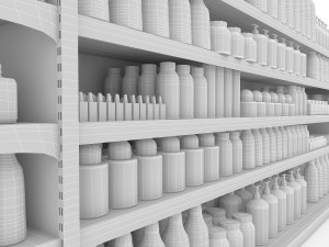cosmetic product market stand 10 3D Model