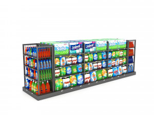cleaning product market stand Model 3D