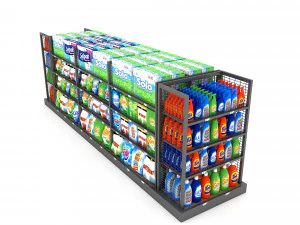 cleaning product market stand 3D Model
