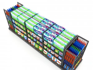 cleaning product market stand 3D Model